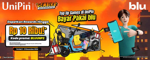 Top Up Games di UniPin Pakai blu Makin Cuan dengan Rewards Rp 10 Ribu!